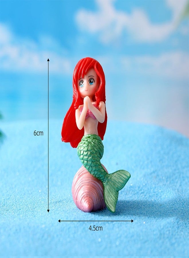 TRADESK Anky Cute Mermaid Toy for Aquarium Fish Tank, Terrarium, Cake, DIY and Home Decorations | Multipurpose Decoration Toy (Pack of 3) - Image 3